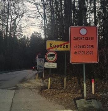 Zapora ceste Koseze - Mengeš