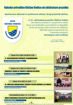 Koledar dogodkov ob občinskem prazniku 2025