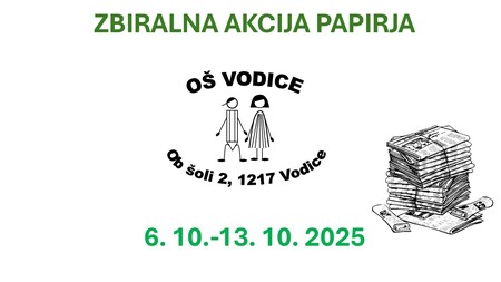 Zbiralna akcija papirja (foto: OŠ Vodice)