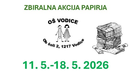 ZBIRALNA AKCIJA PAPIRJA-maj