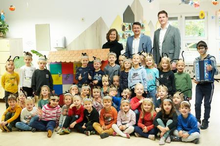 Župan in podžupan na obisku v vrtcu Škratek Svit Vodice